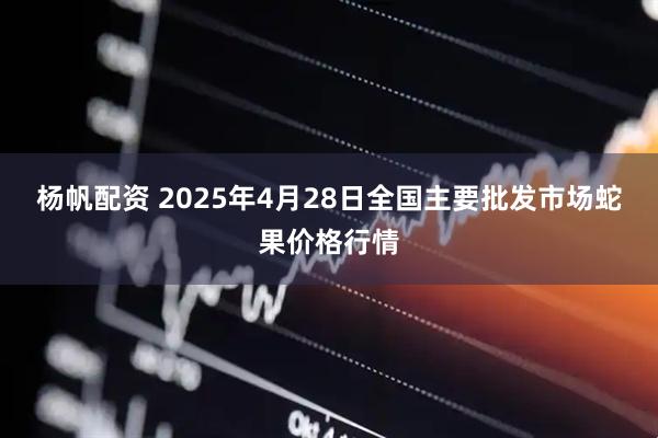 杨帆配资 2025年4月28日全国主要批发市场蛇果价格行情