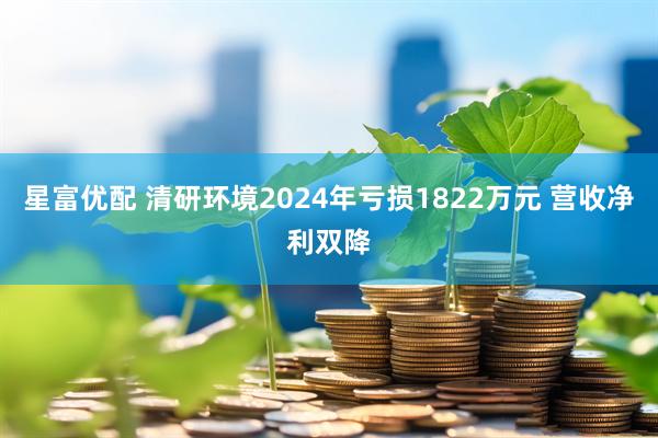 星富优配 清研环境2024年亏损1822万元 营收净利双降